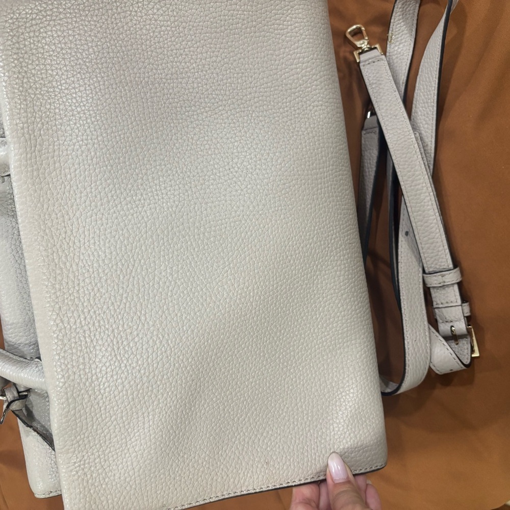 kate spade Pebbled Leather Satchel in Light Taupe - Picture 5 of 8